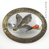 Antique Essex Crystal Duck Brooch