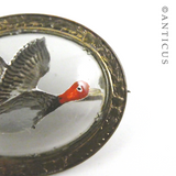 Antique Essex Crystal Duck Brooch