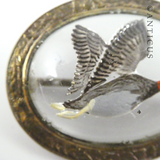 Antique Essex Crystal Duck Brooch