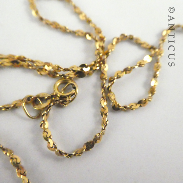Baroque Pearl Pendant on Gold Chain.