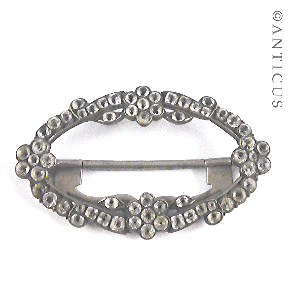 Victorian Paste and Silver Buckle
