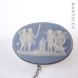 Small Wedgwood Brooch, Silver Mount.