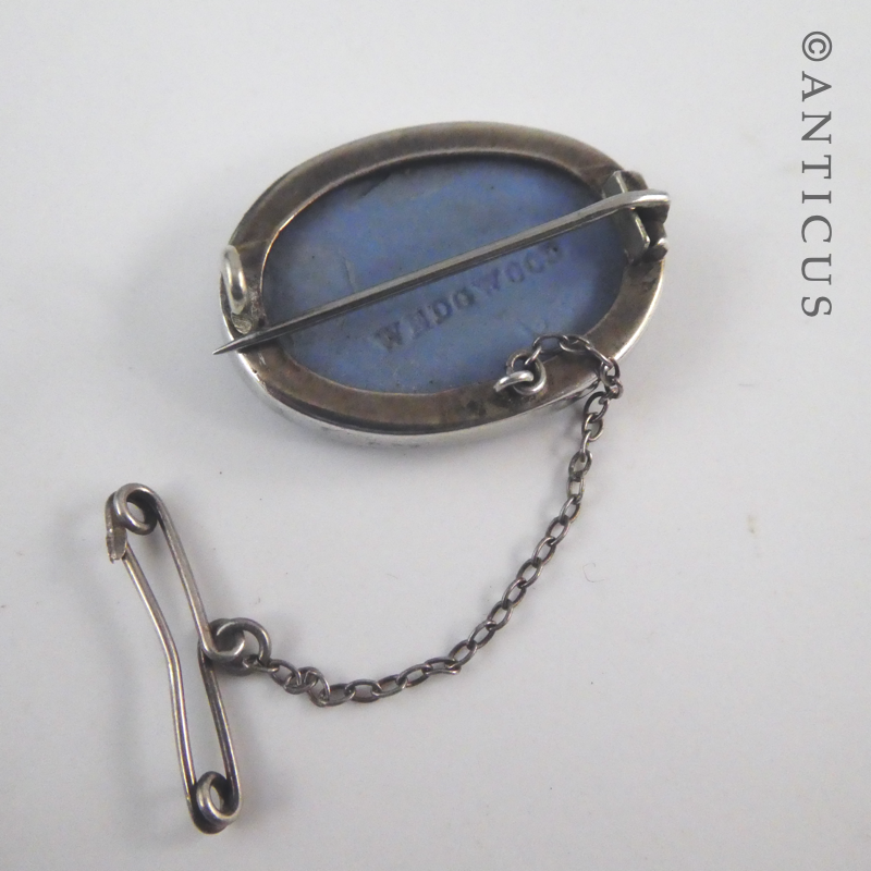 Small Wedgwood Brooch, Silver Mount.