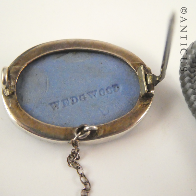 Small Wedgwood Brooch, Silver Mount.