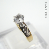 Vintage Gold and Clear Spinel Ring.