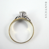 Vintage Gold and Clear Spinel Ring.