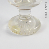 Mid 1800s Bohemian Glass Goblet.