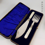 Antique  Silver Plate Fish Servers.