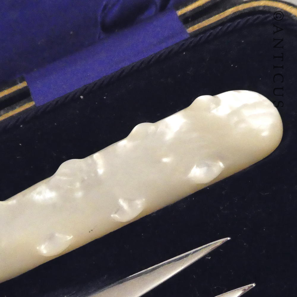 Antique  Silver Plate Fish Servers.