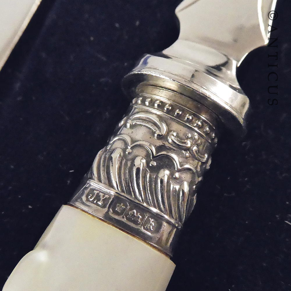 Antique  Silver Plate Fish Servers.