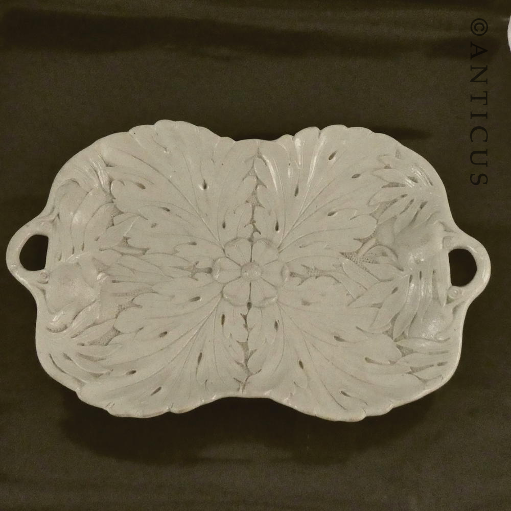 Antique English Drabware?  Embossed Plate