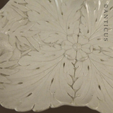 Antique English Drabware?  Embossed Plate