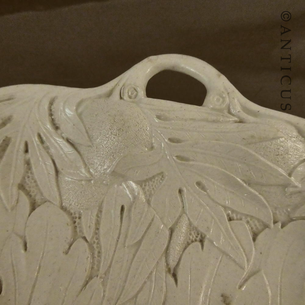 Antique English Drabware?  Embossed Plate