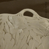 Antique English Drabware?  Embossed Plate
