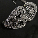 935 Silver and Marcasite Brooch converts Shoe Clips.