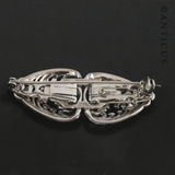 935 Silver and Marcasite Brooch converts Shoe Clips.