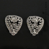 935 Silver and Marcasite Brooch converts Shoe Clips.