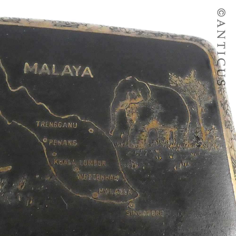 Vintage Japanese Damascene Malaya Cigarette Case