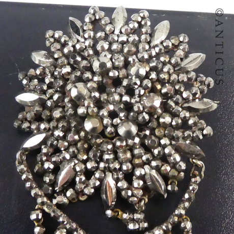 Georgian Period Cut Steel Brooch.