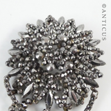 Georgian Period Cut Steel Brooch.