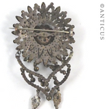 Georgian Period Cut Steel Brooch.