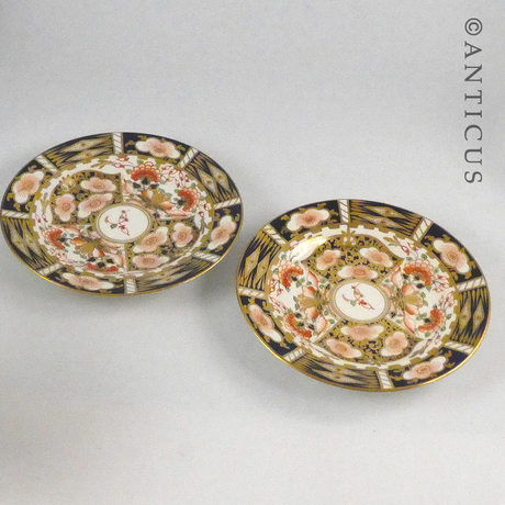 Pair of Derby Plates, Circa 1870.