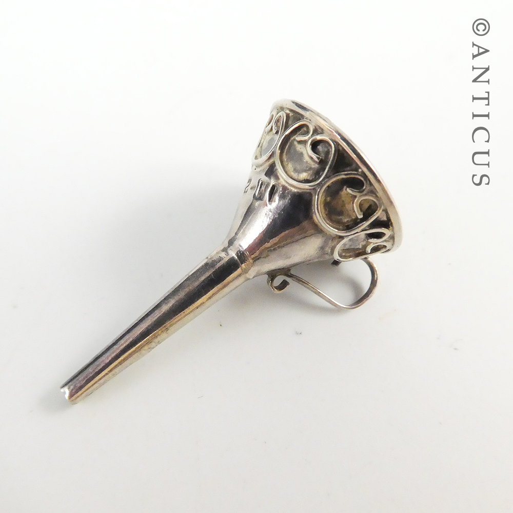 Small Silver Perfume Funnel