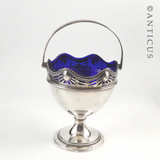 WMF Sugar Basket with Blue Glass Liner.