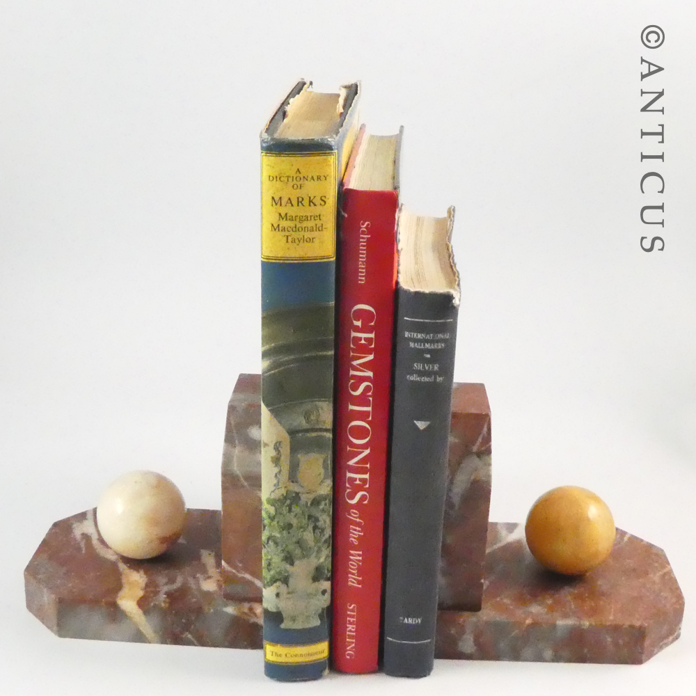 Pair of Art Deco Marble Bookends.