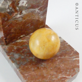 Pair of Art Deco Marble Bookends.