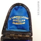 German Silver and Coral Antique Thimble.