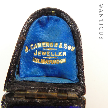 German Silver and Coral Antique Thimble.