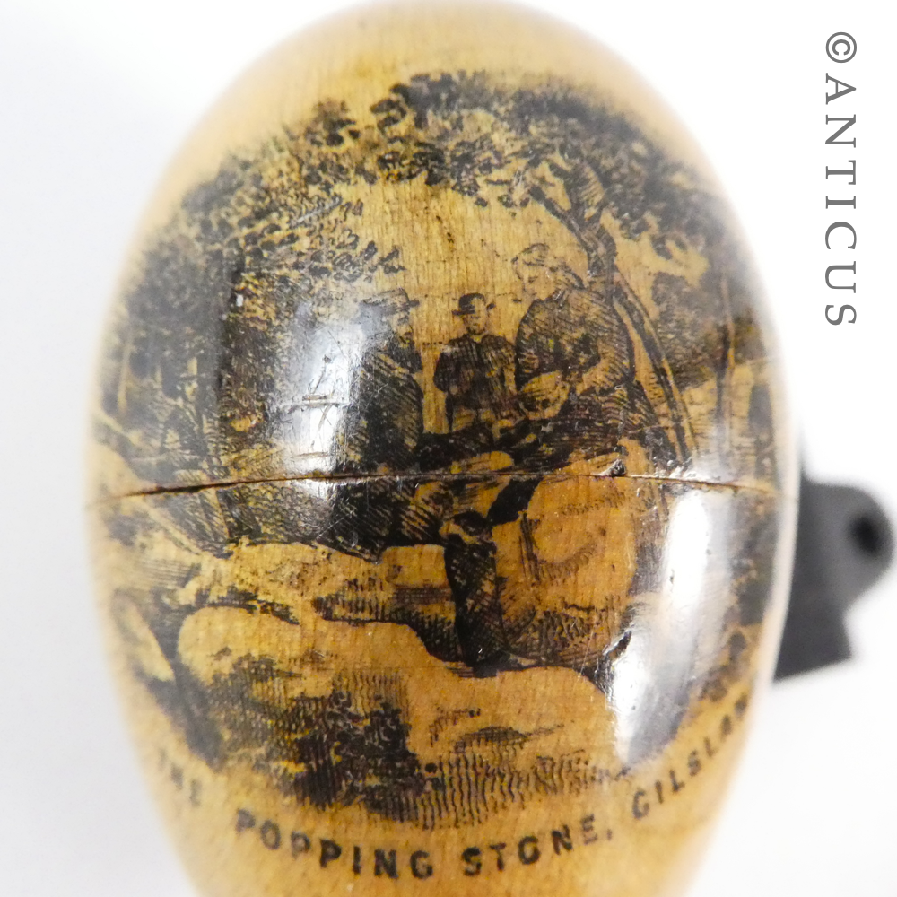 Mauchlineware Egg-Shaped Sewing Etui.