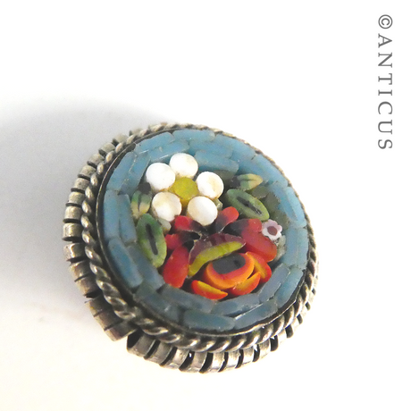 Pair Vintage Italian Mosiac Earrings.