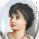 Antique Victorian Portrait Brooch.