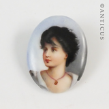 Antique Victorian Portrait Brooch.