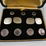 Vintage Kremen Set of Gold Cufflinks, Shirt Studs, Cased.