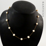 14ct Gold and Baroque Pearl Necklace.