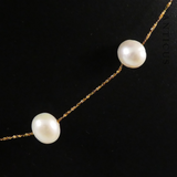 14ct Gold and Baroque Pearl Necklace.