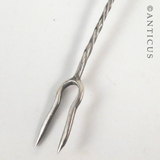 Four Thai Silver Cocktail Forks.