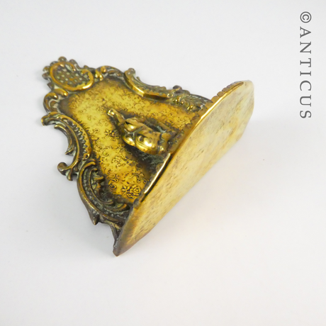 Victorian Small Brass Cupid Wall Bracket