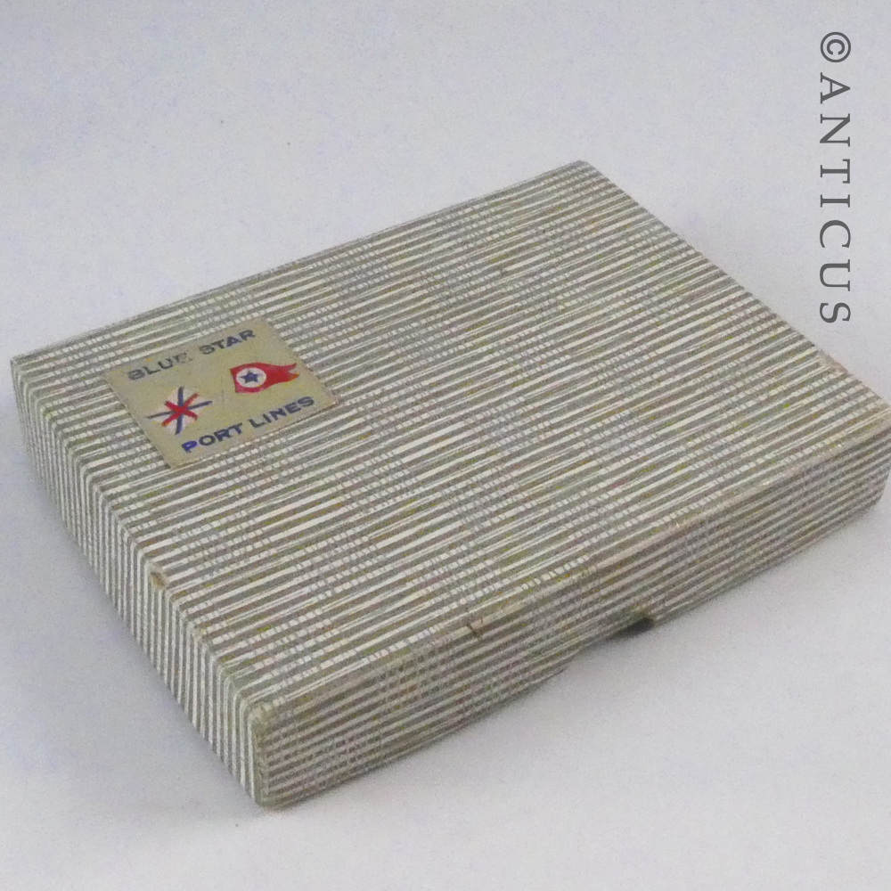 Vintage Playing Cards, Blue Star Port Line.