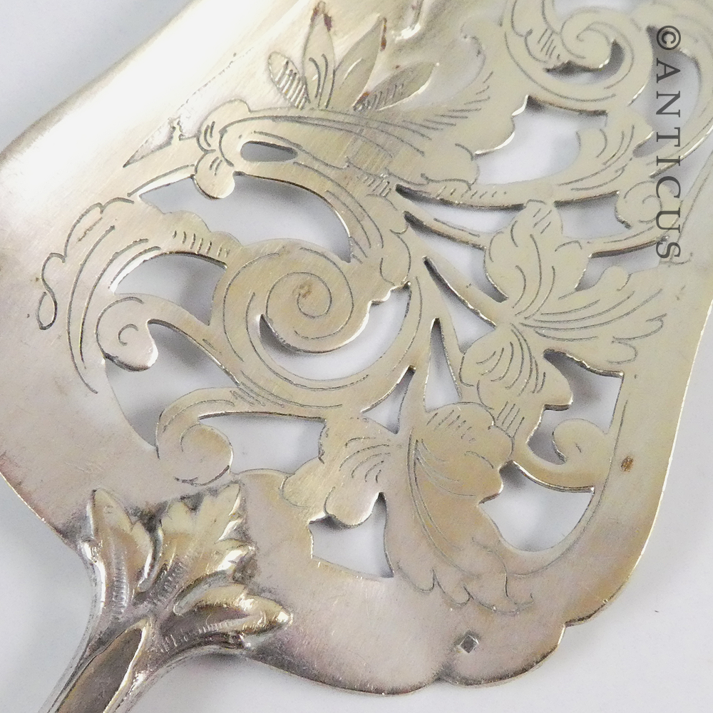 French 19th Century Metal Blanc Cake Lifter.