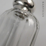 Silver and Cut Glass Hip Flask, 1900.