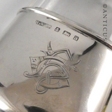 Silver and Cut Glass Hip Flask, 1900.