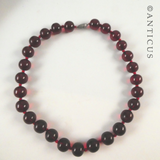 Red Amberfine Necklace in Original Box.