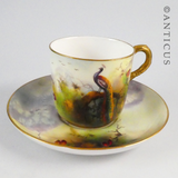 Royal Worcester Signed Cup and Saucer, 1930s.