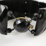 Antique Victorian English Jet Bracelet.
