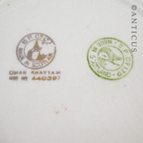 Vintage Cabinet Plate, "Omar Khayyam" the Snake Charmer.