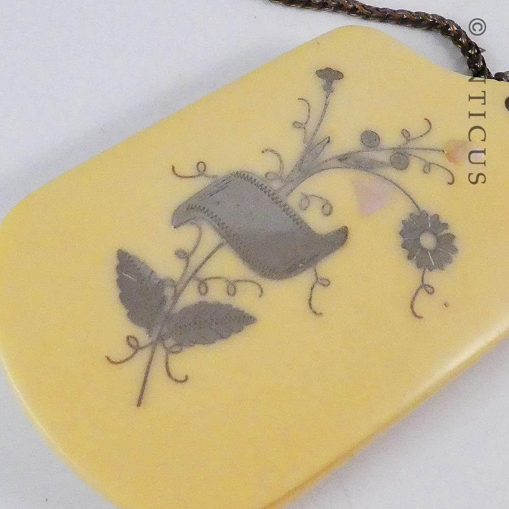 Late 1800s Victorian Aide-Memoire Inlaid Notebook.